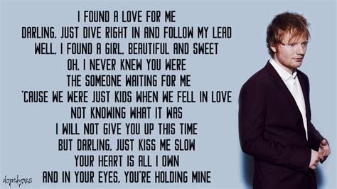 ed sheeran song perfect lyrics|ed sheeran perfect text.